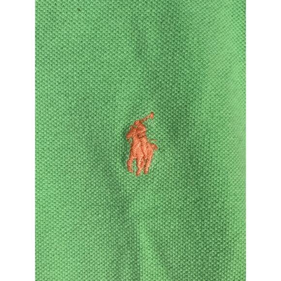 Polo Ralph Lauren Men's Vintage Polo Shirt L Kiwi Lime Green Short Sleeve - Picture 8 of 11